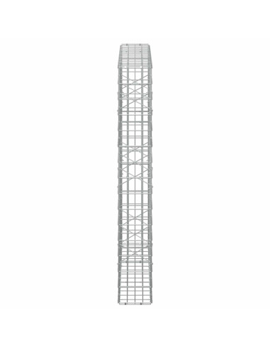 Gabione con Filo da 3,5 mm e Rete da 5x10 cm 150x20x150 cm