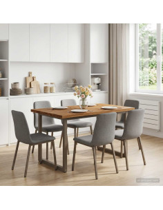 Tavolo da pranzo con bordo vivo 90 x 55 x 75 cm