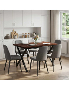Tavolo da pranzo con bordo vivo 90 x 55 x 75 cm