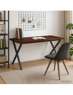 Tavolo da pranzo con bordo vivo 160 x 80 x 75 cm