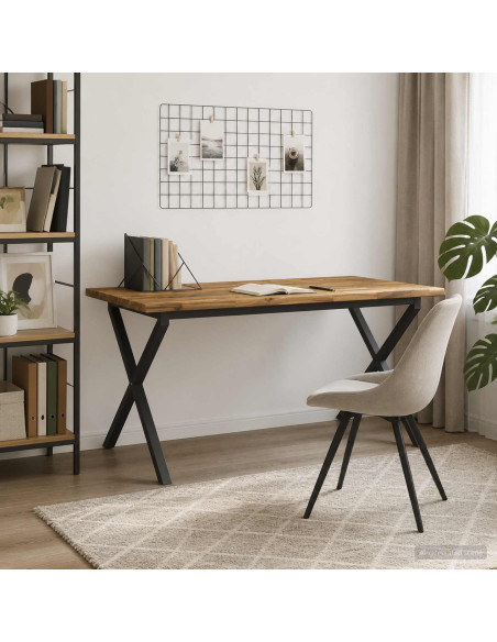 Tavolo da pranzo con bordo vivo 160 x 80 x 75 cm