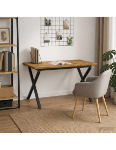 Tavolo da pranzo con bordo vivo 140 x 70 x 75 cm