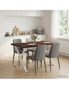 Tavolo da pranzo con bordo vivo 110 x 55 x 75 cm