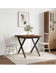 Tavolo da pranzo con bordo vivo 90 x 90 x 75 cm