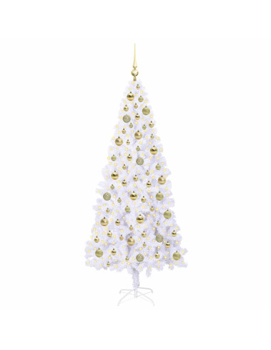 Albero di Natale artificiale Bianco 180 cm PVC e Acciaio