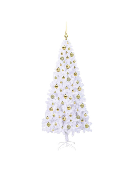 Albero di Natale artificiale Bianco 180 cm PVC e Acciaio