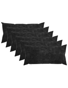 Cuscino 6 pz HEERLEN Antracite 40 x 80 cm Tessuto Chenille 2