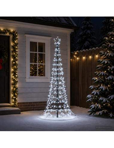 Albero di Natale a spirale LED con picchetto EKENAS 180 cm