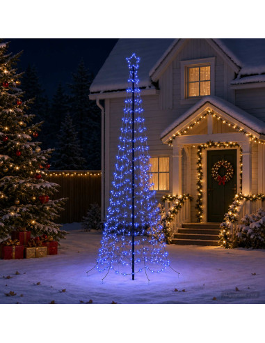 Albero di Natale a spirale LED con picchetto EKENAS 250 cm