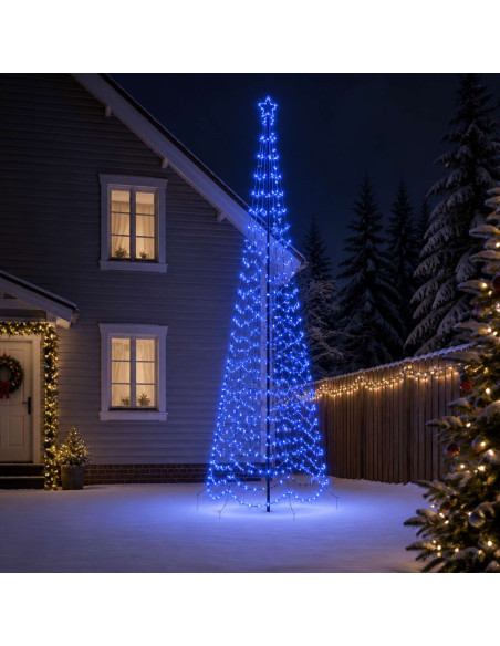 Albero di Natale a spirale LED con picchetto EKENAS 400 cm