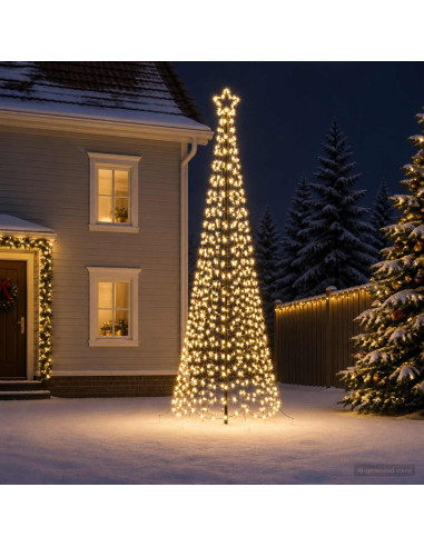 Albero di Natale a spirale LED con picchetto EKENAS 400 cm