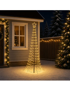 Albero di Natale a spirale LED con picchetto EKENAS 180 cm