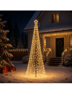 Albero di Natale a spirale LED con picchetto EKENAS 250 cm