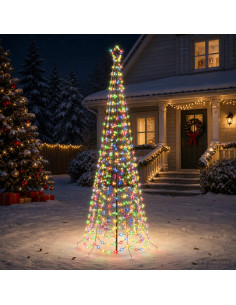 Albero di Natale a spirale LED con picchetto EKENAS 300 cm