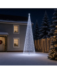 Albero di Natale a spirale LED con picchetto EKENAS 500 cm