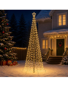 Albero di Natale a spirale LED con picchetto EKENAS 300 cm