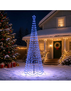 Albero di Natale a spirale LED con picchetto EKENAS 300 cm
