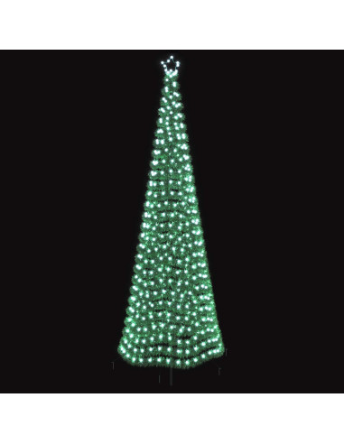 Albero di Natale a LED in tinsel con picchetto EKENAS 300 cm