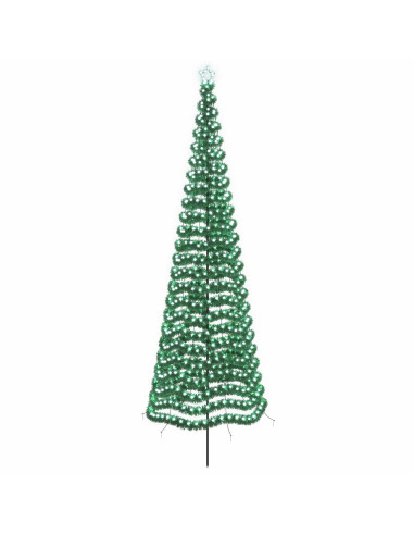 Albero di Natale a LED in tinsel con picchetto EKENAS 400 cm