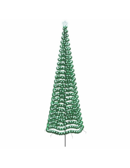Albero di Natale a LED in tinsel con picchetto EKENAS 400 cm
