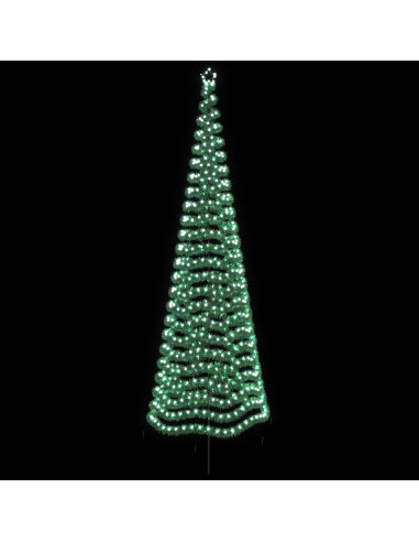 Albero di Natale a LED in tinsel con picchetto EKENAS 400 cm