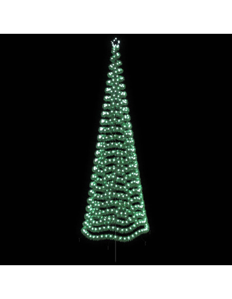 Albero di Natale a LED in tinsel con picchetto EKENAS 400 cm