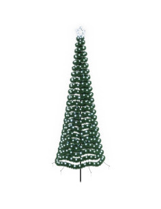 Albero di Natale a LED in tinsel con picchetto EKENAS 250 cm 2