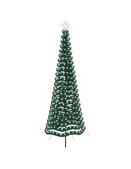 Albero di Natale a LED in tinsel con picchetto EKENAS 250 cm