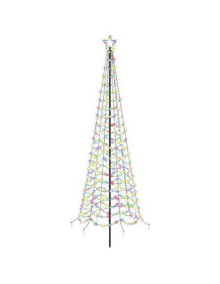 Albero di Natale a spirale LED con picchetto EKENAS 250 cm