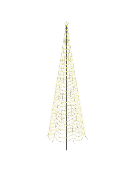 Albero di Natale a spirale LED con picchetto EKENAS 500 cm