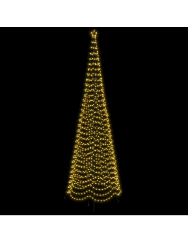 Albero di Natale a spirale LED con picchetto EKENAS 500 cm