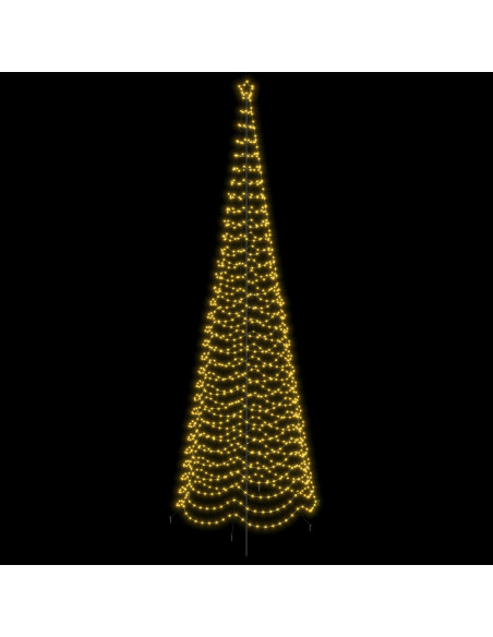 Albero di Natale a spirale LED con picchetto EKENAS 500 cm