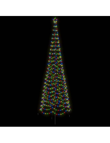 Albero di Natale a spirale LED con picchetto EKENAS 400 cm
