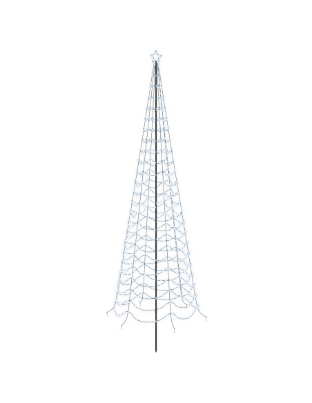 Albero di Natale a spirale LED con picchetto EKENAS 400 cm