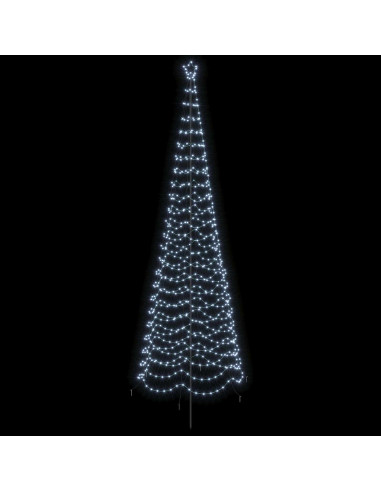 Albero di Natale a spirale LED con picchetto EKENAS 400 cm