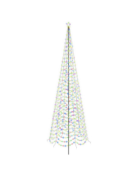 Albero di Natale a spirale LED con picchetto EKENAS 500 cm