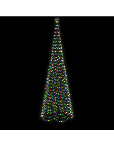 Albero di Natale a spirale LED con picchetto EKENAS 500 cm