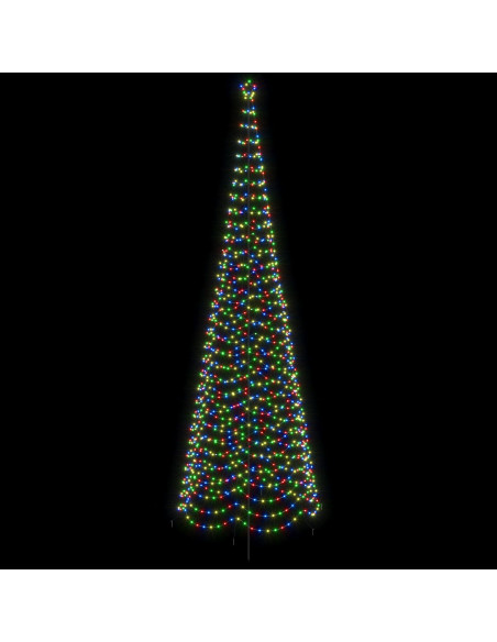 Albero di Natale a spirale LED con picchetto EKENAS 500 cm
