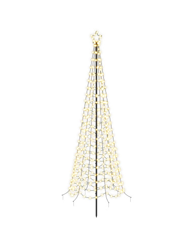 Albero di Natale a spirale LED con picchetto EKENAS 400 cm