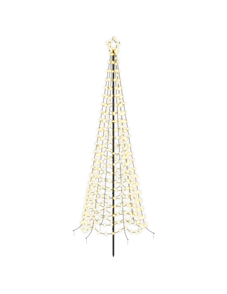 Albero di Natale a spirale LED con picchetto EKENAS 400 cm