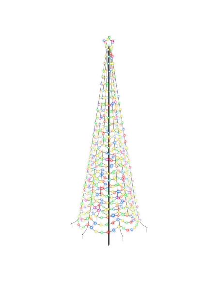 Albero di Natale a spirale LED con picchetto EKENAS 300 cm