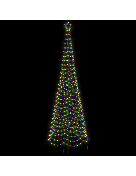 Albero di Natale a spirale LED con picchetto EKENAS 300 cm