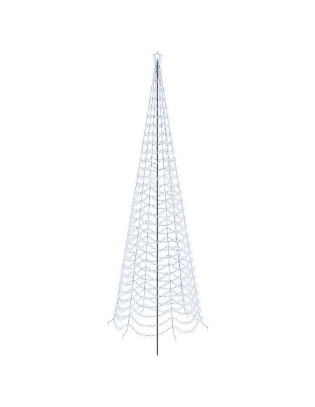 Albero di Natale a spirale LED con picchetto EKENAS 500 cm