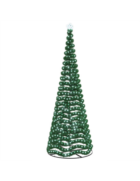 Albero di Natale in tinsel con luci LED e base EKENAS 400 cm