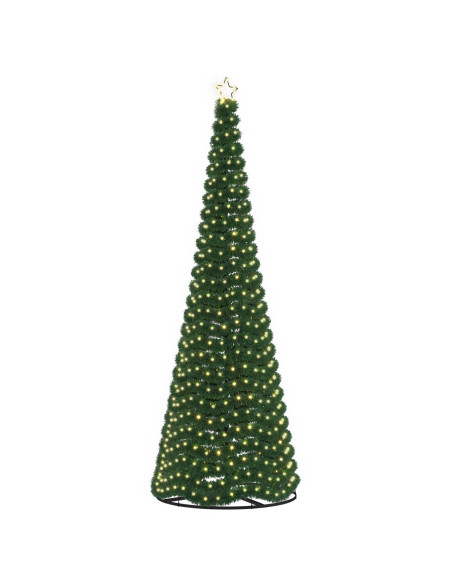 Albero di Natale in tinsel con luci LED e base EKENAS 300 cm