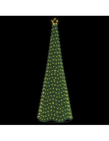 Albero di Natale in tinsel con luci LED e base EKENAS 300 cm