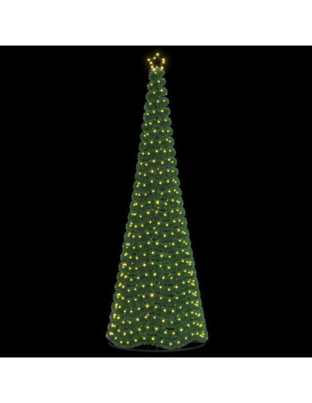 Albero di Natale in tinsel con luci LED e base EKENAS 300 cm