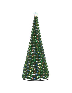Albero di Natale in tinsel con luci LED e base EKENAS 250 cm 2