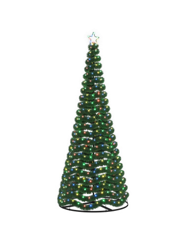 Albero di Natale in tinsel con luci LED e base EKENAS 250 cm