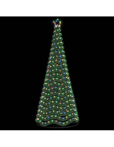 Albero di Natale in tinsel con luci LED e base EKENAS 250 cm